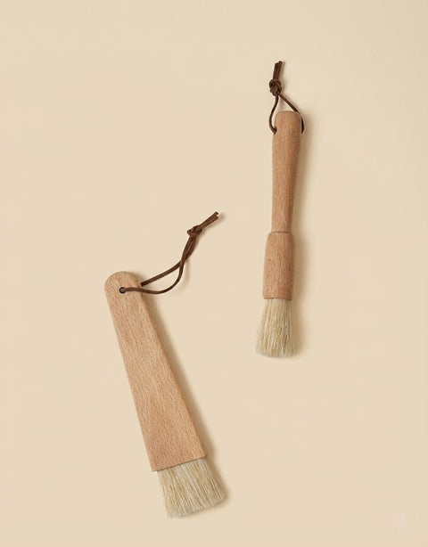 日式無漆櫸木豬鬃毛刷